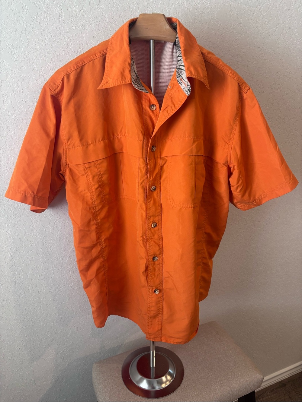 GameGuard Original MicroFiber Hunting Shirt Blaze Orange Short Sleeve Mens S